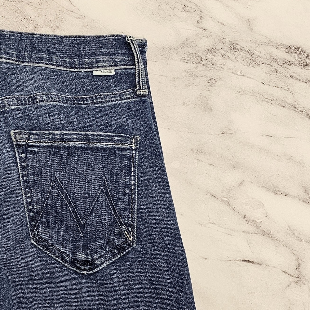 MOTHER The Mid‎ Rise Dazzler Ankle Straight Leg Blue Jeans 25 Preowned - Picture 7 of 11